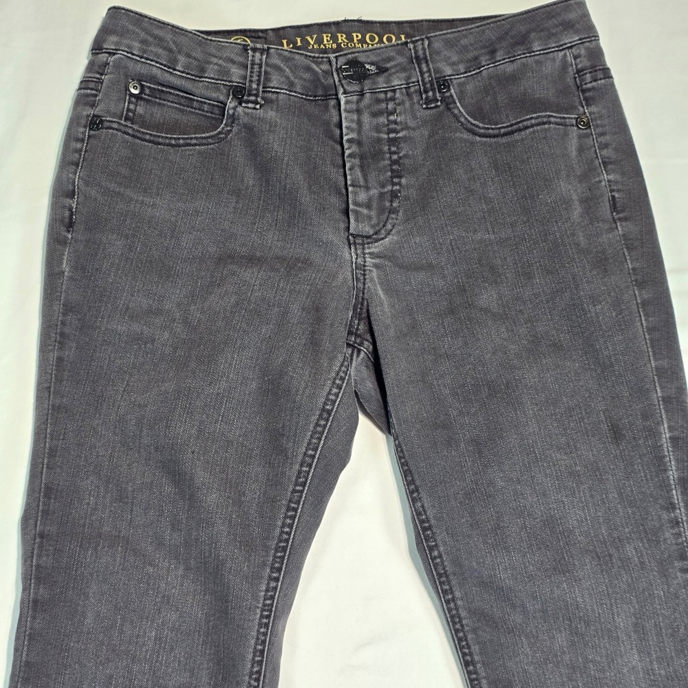 Liverpool Lucy's Bootcut Jeans Black Studded Beatles Revolution Pocket Size 6 - Picture 3 of 16